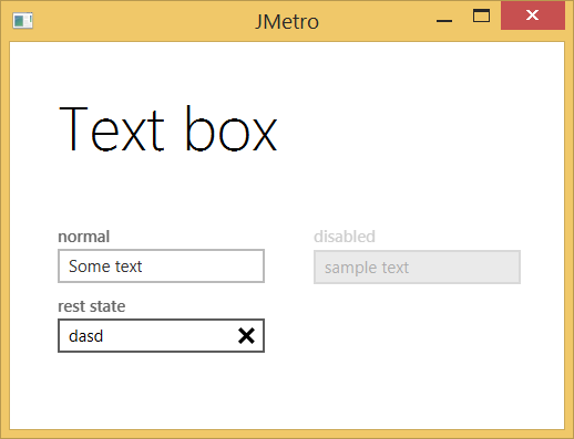 JMetro TextBox Light theme
